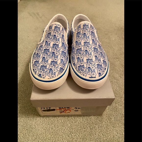 CHANEL Shoes - Chanel Vintage CC Graffiti Slip Ons 05S NEW